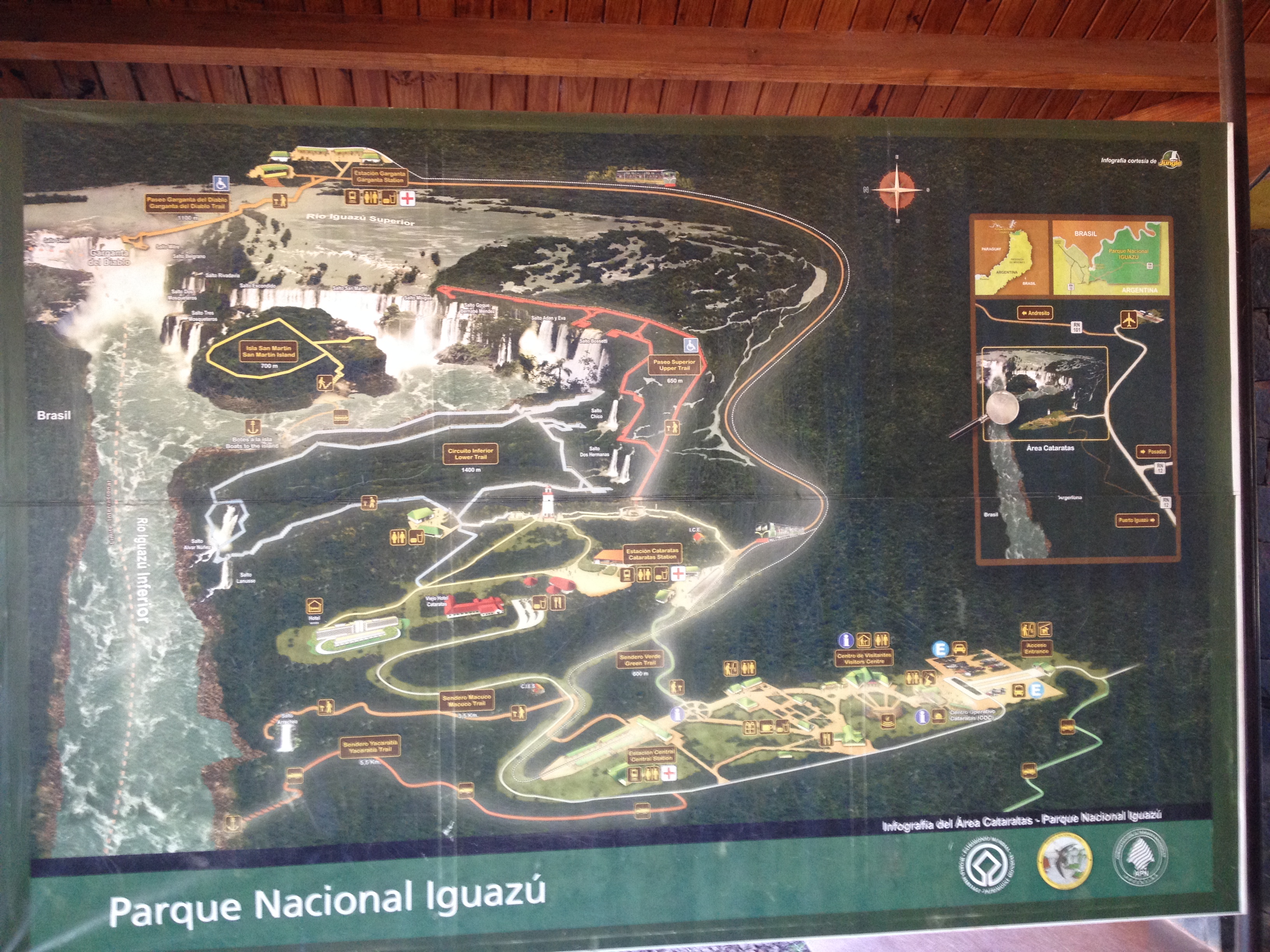 Plano de caminhada cataratas Iguazu Argentina