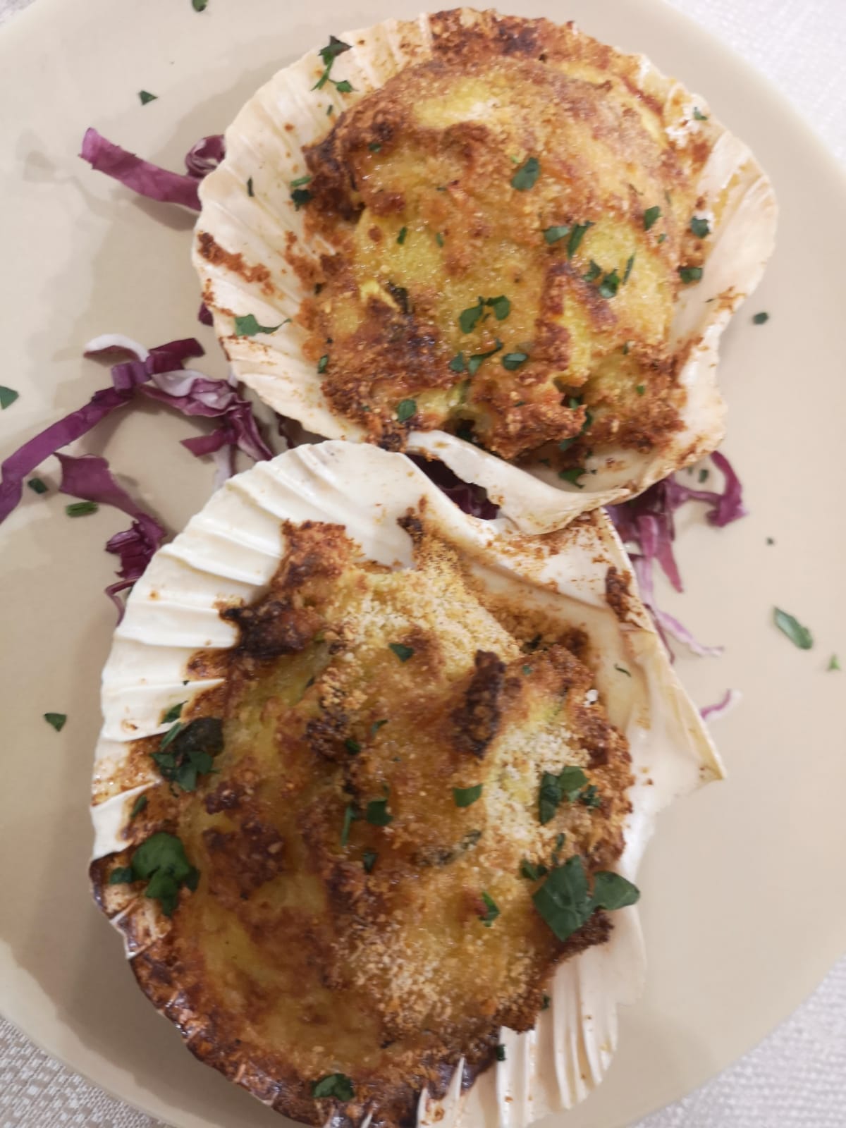 Coquille saint jacque gratinée - Taranto